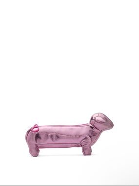 Pink dog makeup bag